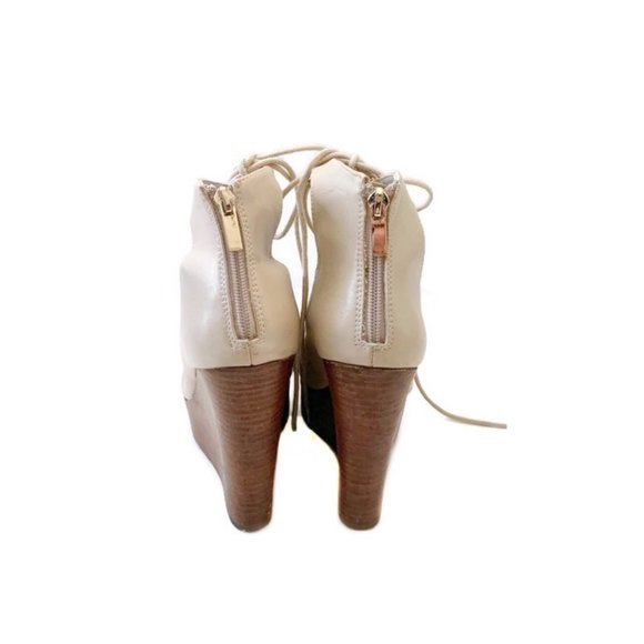 Aldo Cut Out Lace Up Wedge Sandals - Picture 2 of 6